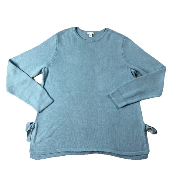 J. Jill Sweaters - J Jill Long Sleeve Crewneck Sweater Tunic Powder Blue Womens M Classic Soft Girl